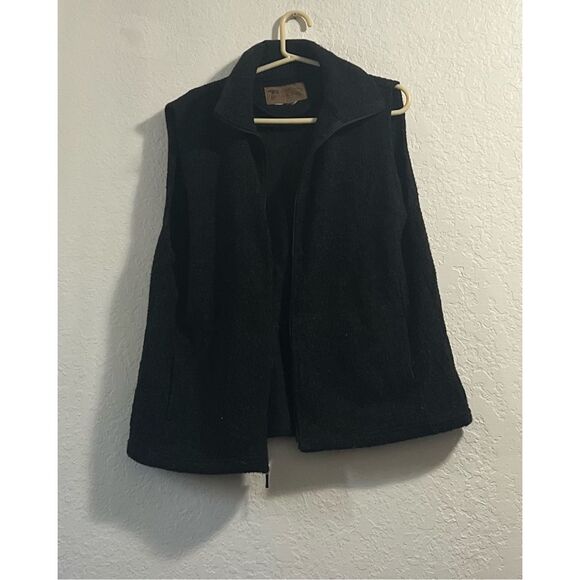 VTG Women Bear Ridge Outfitters Wool Blend fleece zip-up vest jacket L - Picture 1 of 3